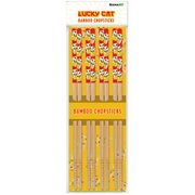 Lucky Cat Bamboo Chopsticks Set of 4