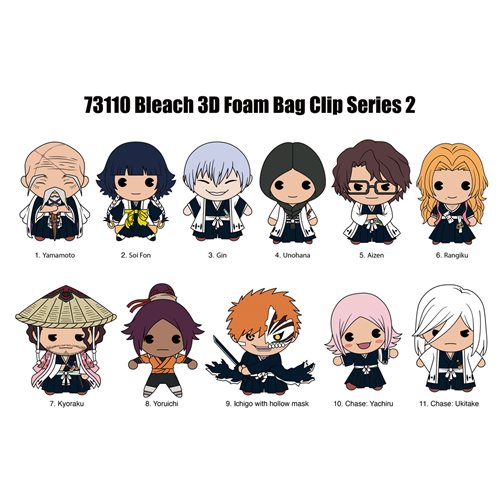 Bleach Series 2 3D Foam Bag Clip Display Case of 24