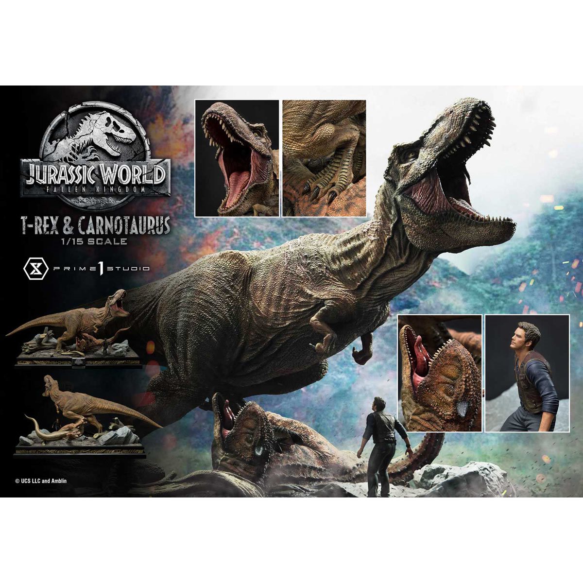 Legacy Museum Collection Jurassic World: Fallen Kingdom (Film)  Tyrannosaurus-Rex & Carnotaurus 1/15 scale Deluxe Version - POW! The Hero  In You