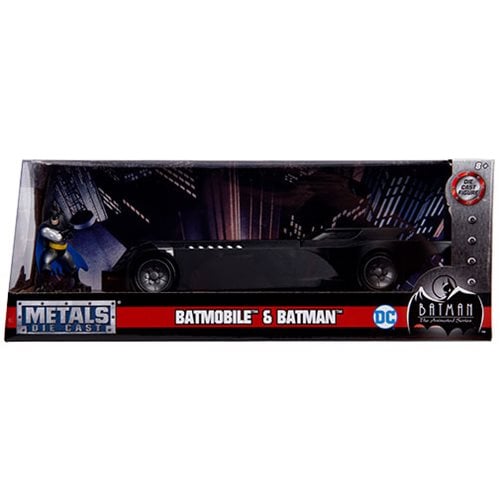 Batman: The Animated Series Batmobile 1:24 Scale Die-Cast Metal Vehicle with Mini-Figure