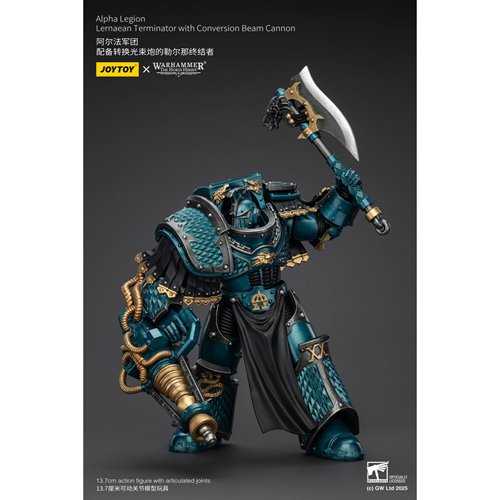 Joy Toy Warhammer The Horus Heresy Alpha Legion Lernaean Terminator with Conversion Beam Cannon 1:18