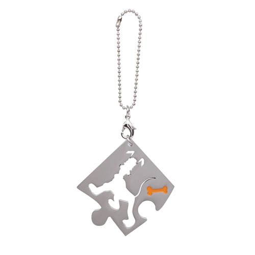 Pluto Puzzle Pewter Key Chain