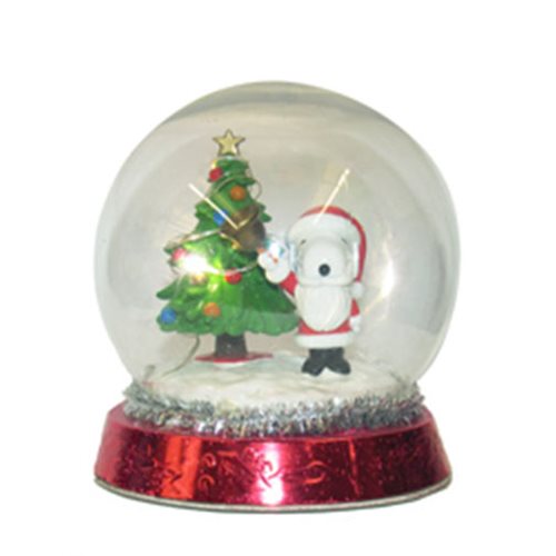 Peanuts Snoopy Tree LED 4 1/2-Inch Snow Globe