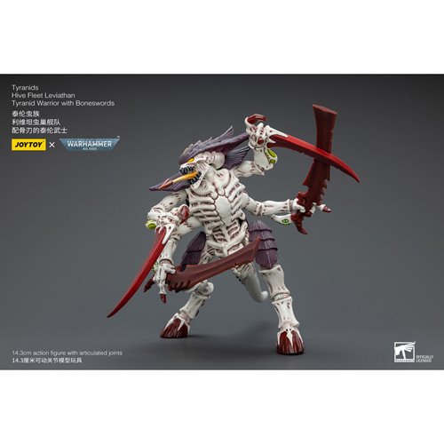 Joy Toy Warhammer 40,000 Tyranids Hive Fleet Leviathan Tyranid Warrior with Boneswords 1:18 Scale Ac