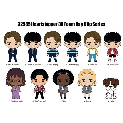 Heartstopper 3D Foam Bag Clip Random 6-Pack