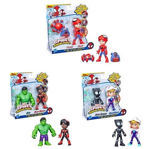 Spider-Man and His Amazing Friends Hero Reveal Figure Wave 1 Case of 4