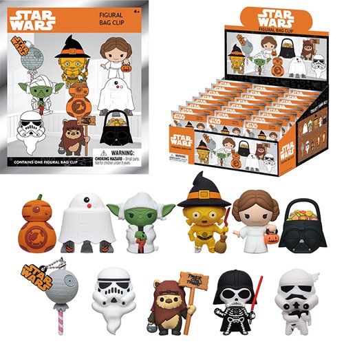 Star Wars Halloween 3D Foam Bag Clip Random 6-Pack