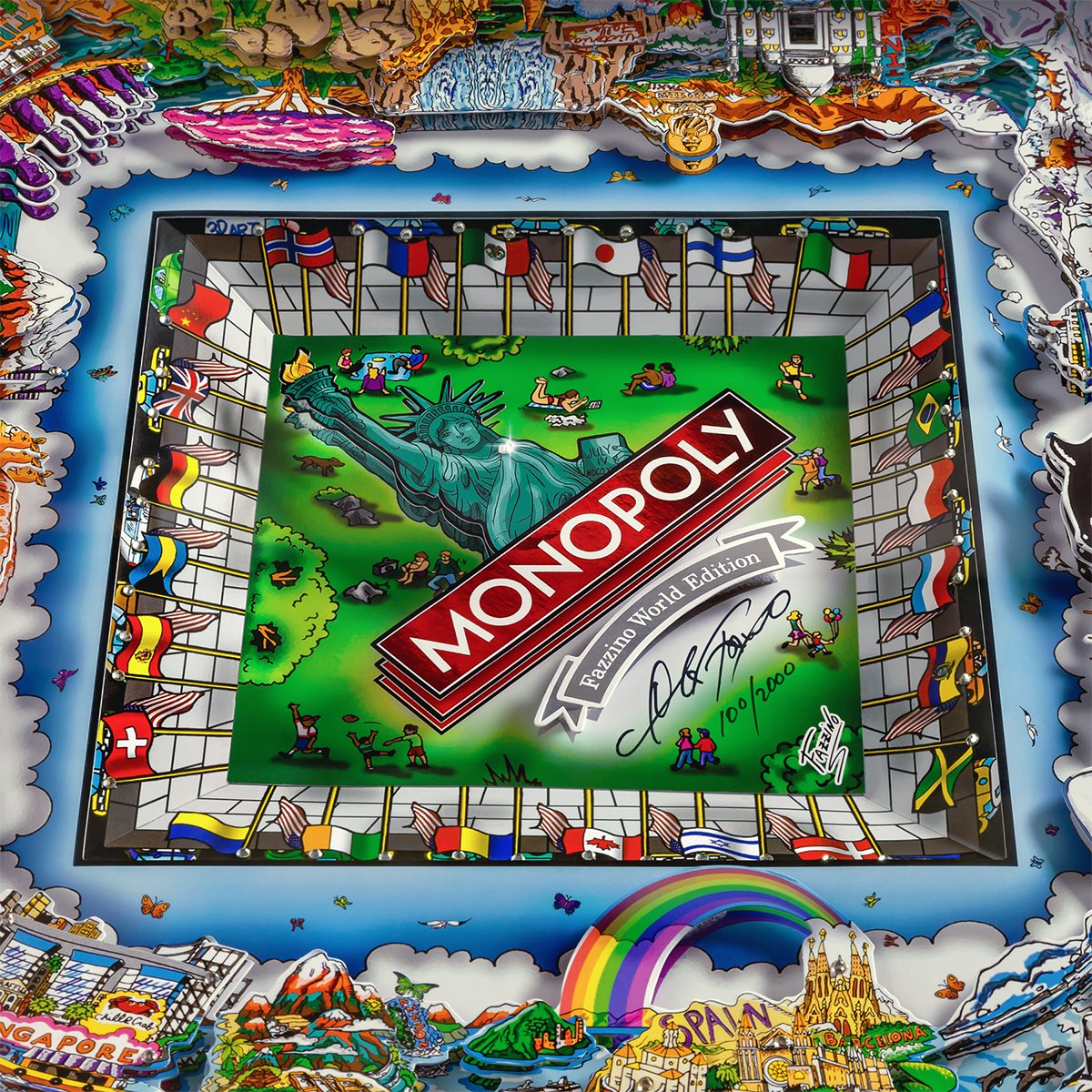 Monopoly World Edition Charles Fazzino Game