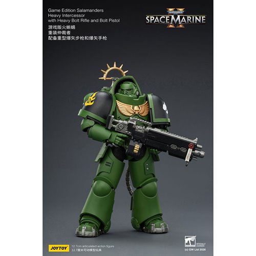 Joy Toy Warhammer 40,000 Space Marines Game Edition Salamanders Intercessor Bolt Rifle & Pistol 1:18