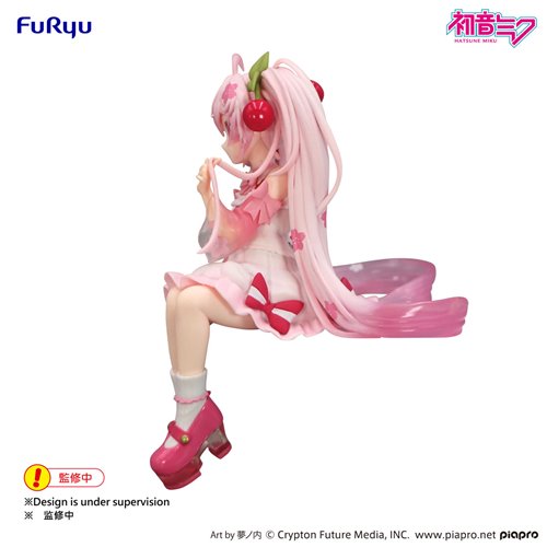 Vocaloid Sakura Miku 2025 Wink Version Noodle Stopper Statue