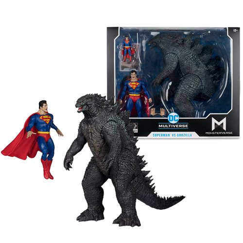 DC Multiverse Superman vs. Godzilla Megafig Justice League vs. Godzilla vs. Kong Action Figure 2-Pac