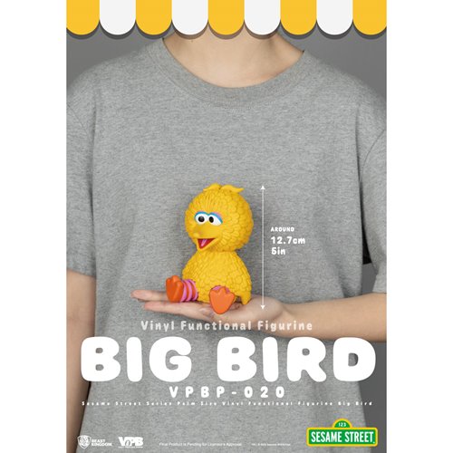 Sesame Street Series Big Bird VPBP-020 Palm Size Vinyl Functional Piggy Bank