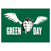 Green Day Winged Grenade Fabric Poster Wall Hanging