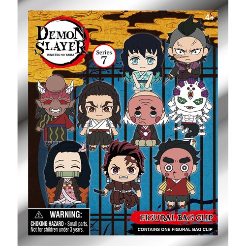 Demon Slayer Series 7 3D Foam Bag Clip Random 6-Pack