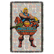 Masters of the Universe Heroes Woven Tapestry Throw Blanket