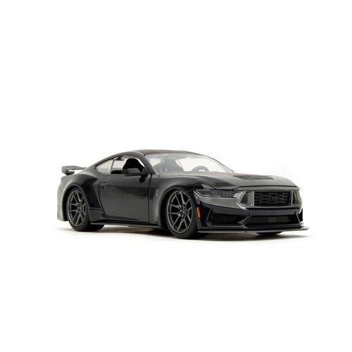 Bigtime Muscle 2024 Glossy Black Ford Mustang Dark Horse 1:24 Scale Die-Cast Metal Vehicle