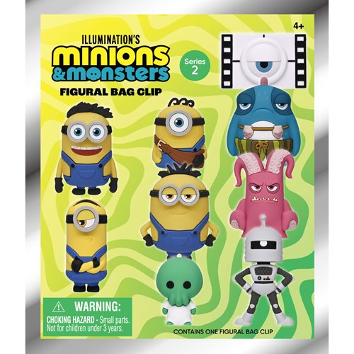Minions & Monsters Series 2 3D Foam Bag Clip Random 6-Pack