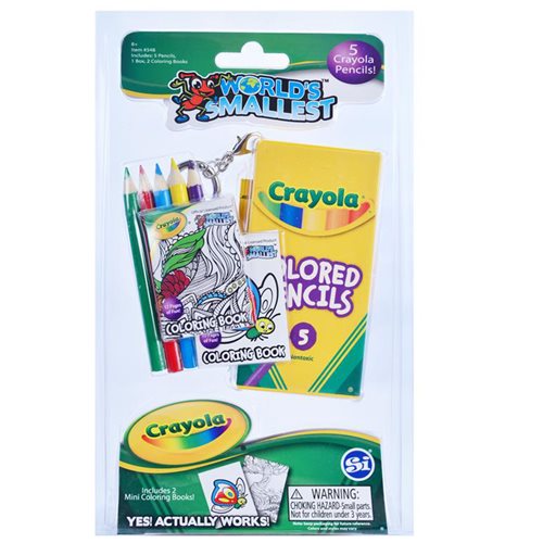 World's Smallest Crayola Color Pencil and Coloring Book Set