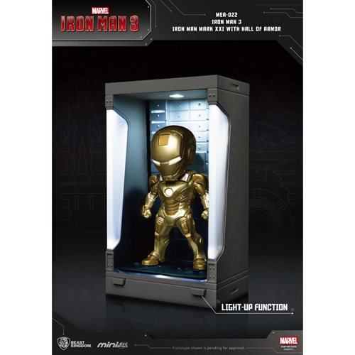 Iron Man 3 Iron Man MK XXI MEA-022 Figure with Hall of Armor Display