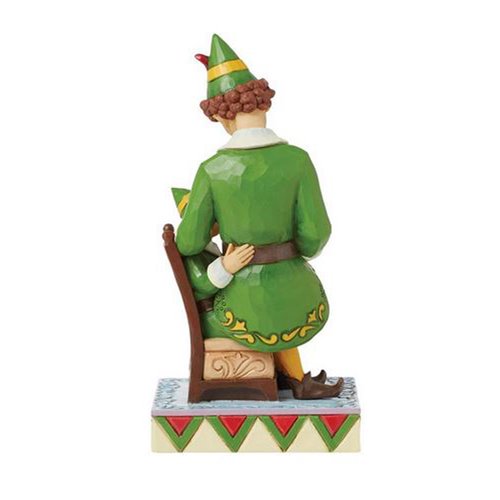Elf Buddy Sitting on Papa Elf by Jim Shore Statue
