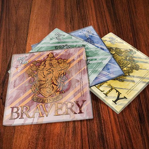 Harry Potter House Crests StarFire Prints Glass Coaster Set