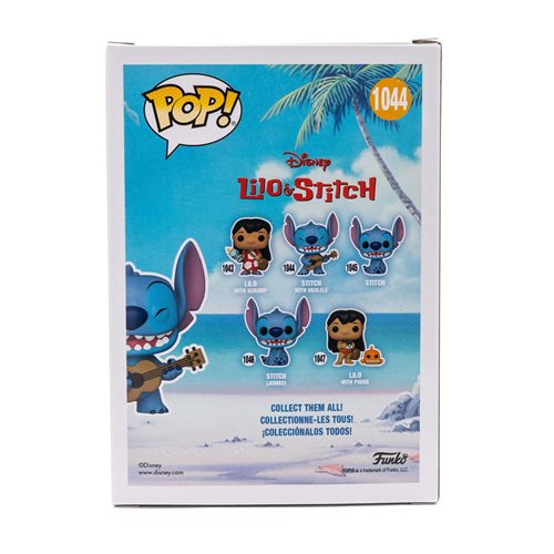 Lilo & Stitch Stitch with Ukulele Diamond Glitter Pop! Vinyl Figure - Entertainment Earth Exclusive, Not Mint