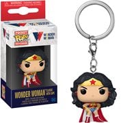 Wonder Woman 80th Anniversary Classic with Cape Funko Pocket Pop! Key Chain