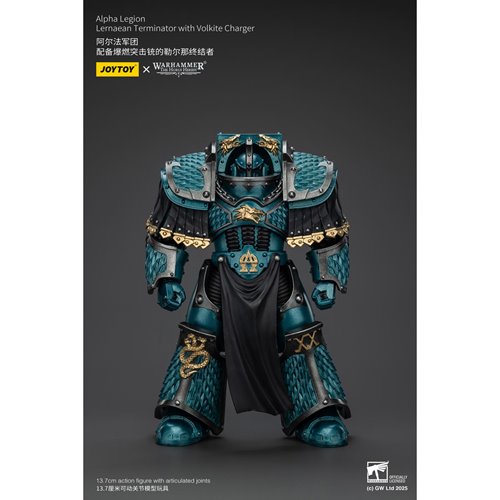 Joy Toy Warhammer The Horus Heresy Alpha Legion Lernaean Terminator with Volkite Charger 1:18 Scale