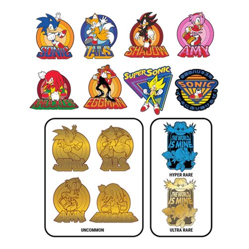 Sonic the Hedgehog Mystery Minis Series 3 Enamel Pin Display of 10