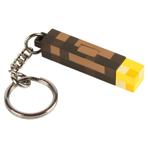 Minecraft 3D Light-Up Torch Key Chain