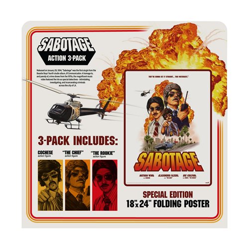 Beastie Boys Sabotage Sabotage 3-Pack 3 3/4-Inch ReAction Figures