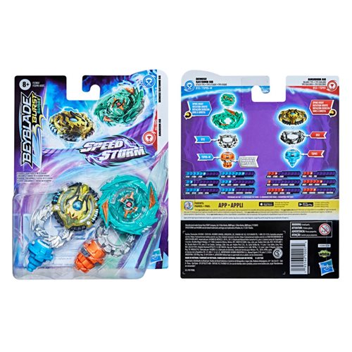 Beyblade Burst Surge Speedstorm Demise Satomb S6 and Anubion A6 Spinning Tops Dual Pack