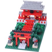 World Famous Buildings Inari Shrine Nanoblock Sights to See Constructible Figure