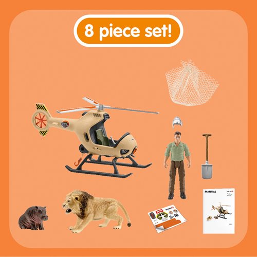 Wild Life Animal Rescue Helicopter Playset