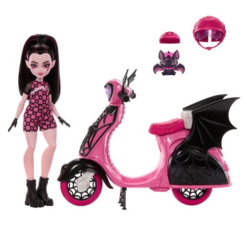 Monster High Draculaura Vamptastic Scooter Doll And Vehicle Playset