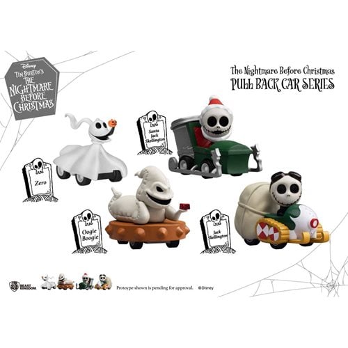 The Nightmare Before Christmas Pull Back Car Series Vehicle Set of 4