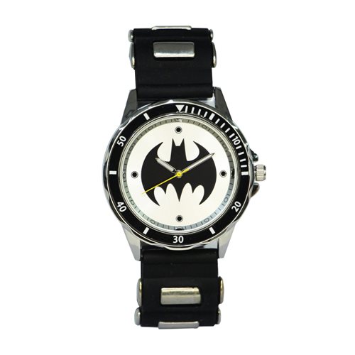 Batman Logo Silicon and Metal Watch