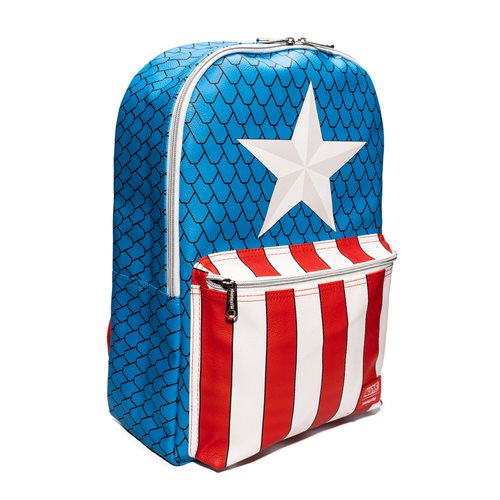 Captain America Cosplay Backpack with Pin Set - Entertainment Earth Exclusive