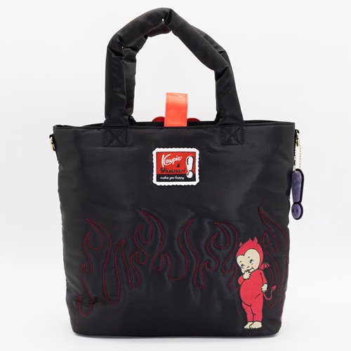 Kewpie Devil Puffy Tote Bag with Angel Acrylic Charm