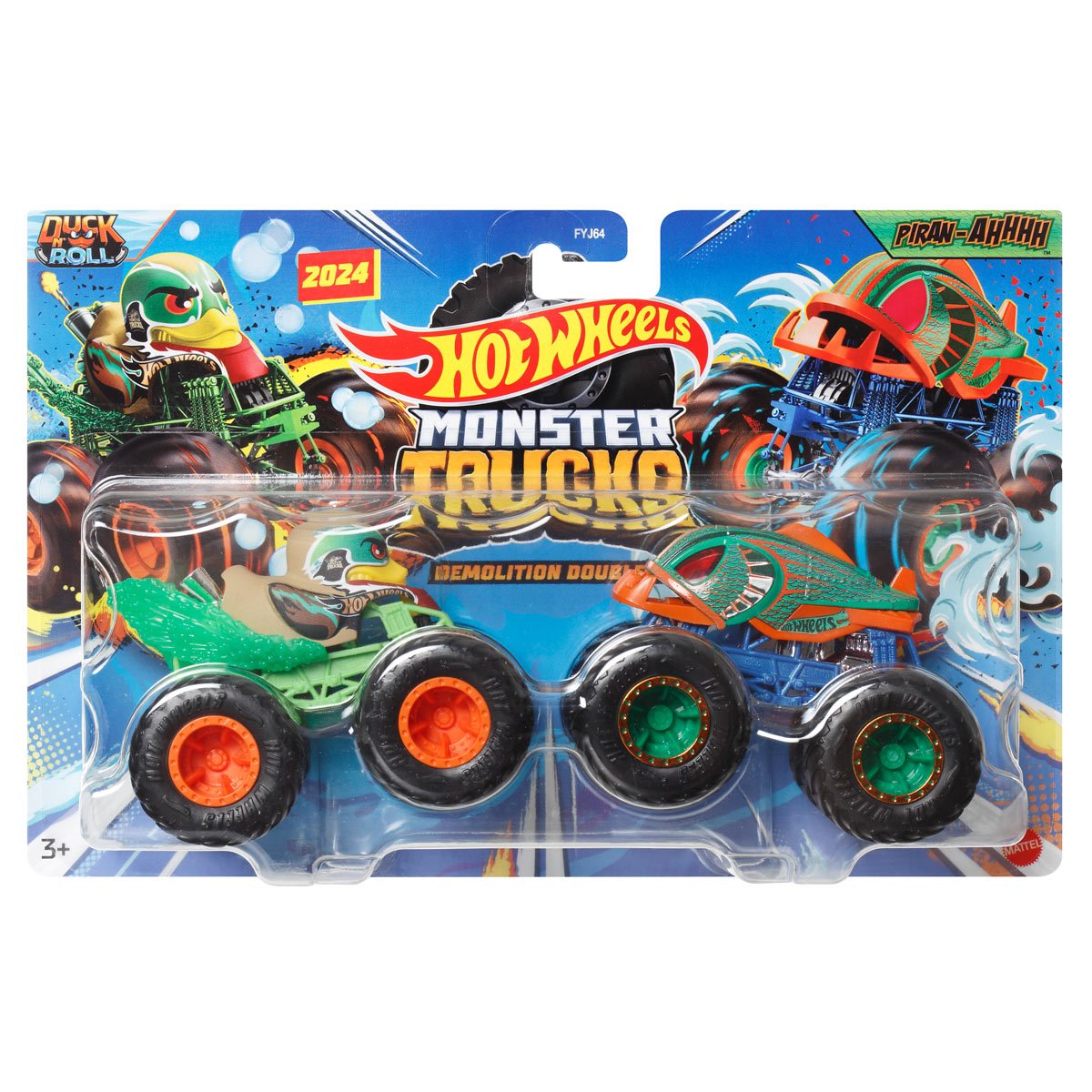 Hot wheels Monster Trucks 1:64 4 Assorted Pack Multicolor