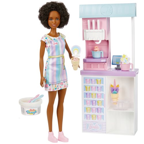 Barbie Ice Cream Shopkeeper Doll with Brunette Hair