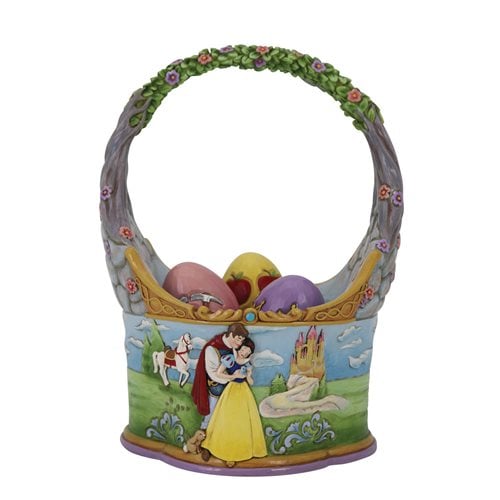 Disney Traditions Snow White and the Seven Dwarfs Snow White Basket and Eggs by Jim Shore Statue