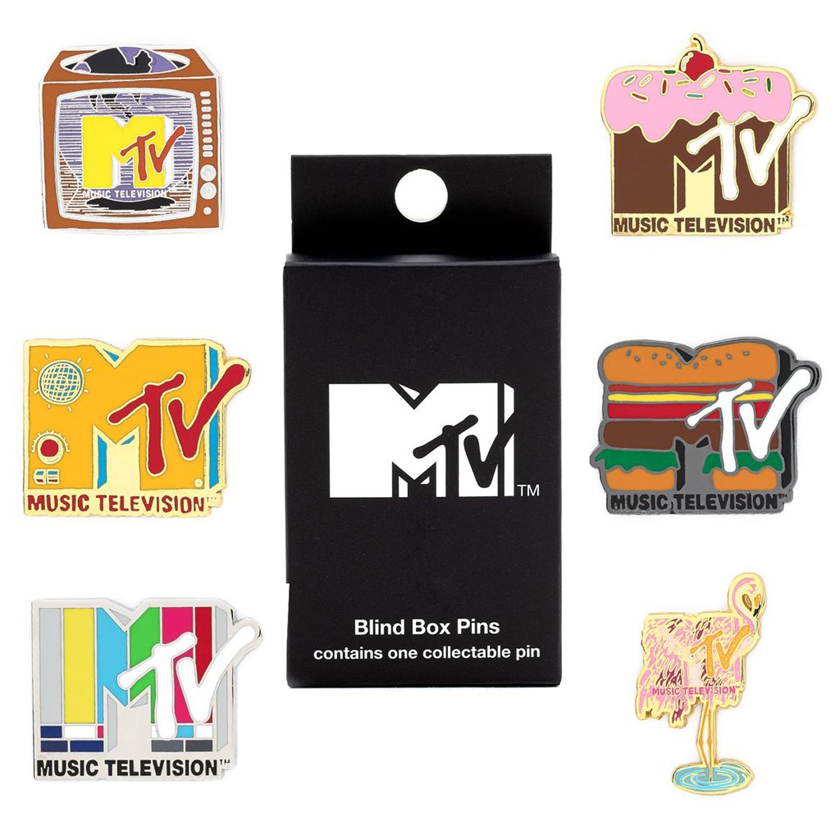 I Want My MTV Denim Jacket Gift Wacky Colorful TV Pop Culture MTV Retro Television Enamel Pin Lapel Pin