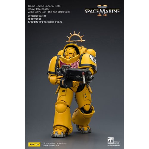 Joy Toy Warhammer 40,000 Space Marines Game Edition Imperial Fists Intercessor Rifle & Pistol 1:18 S