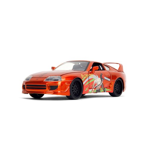Hollywood Rides Chainsaw Man 1995 Toyota Supra 1:24 Scale Die-Cast Metal Vehicle with Chainsaw Man F