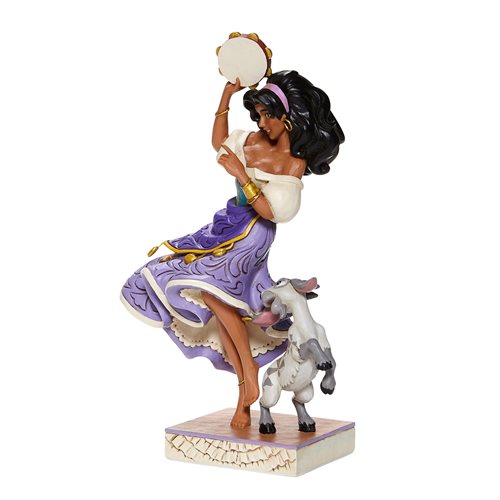 Disney Traditions Hunchback of Notre Dame Esmeralda and Djali Twirling Tambourine Player by Jim Shor