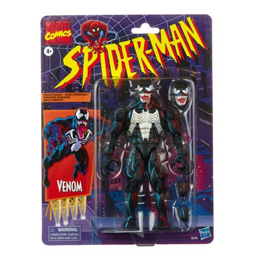 Spider-Man Retro Marvel Legends Venom 6-Inch Action Figure