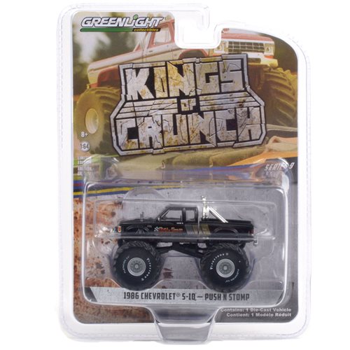 Kings of Crunch Series 9 Push N Stomp 1986 Chevrolet S-10 Extended Cab Monster Truck 1:64 Scale Die-Case Metal Vehicle