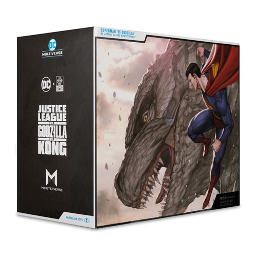 DC Multiverse Superman vs. Godzilla Megafig Justice League vs. Godzilla vs. Kong Action Figure 2-Pac
