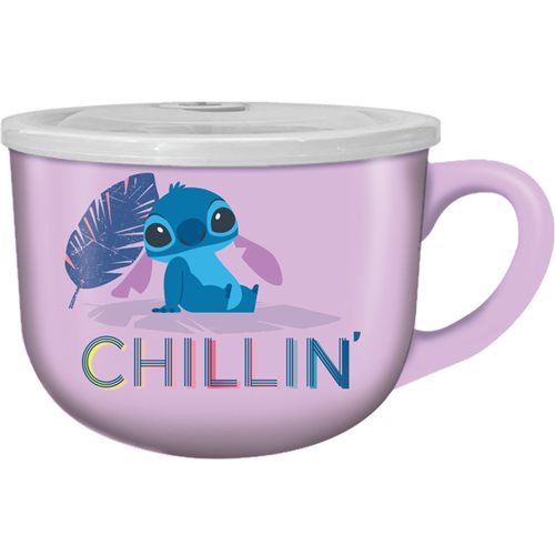 Lilo & Stitch Chillin' 24 oz. Ceramic Soup Mug with Lid
